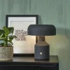 it's about RoMi Tafellamp ijzer Porto h.30x25cm kap Ø25 zwart Outlet
