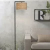 it's about RoMi Vloerlamp ijzer/zwart Boston donker linnen Hot