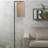 it's about RoMi Vloerlamp ijzer/zwart Boston donker linnen New