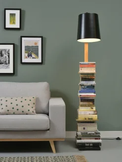 it's about RoMi Vloerlamp ijzer/hout Cambridge voor boeken naturel/ zwart Best