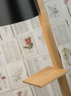 it's about RoMi Vloerlamp ijzer/hout Cambridge voor boeken naturel/ zwart Best