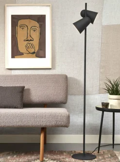 it's about RoMi Vloerlamp ijzer Salamanca 2 kappen h.145 kap Ø16 zwart New