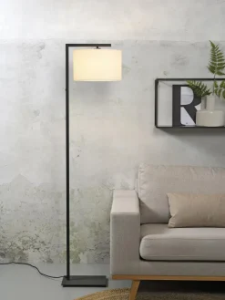 it's about RoMi Vloerlamp ijzer/zwart Boston wit Sale