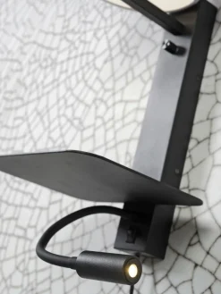 it's about RoMi Wandlamp ijzer Florence plank+usb+leeslamp 15000hrs incl. dimmer l. linnen Online