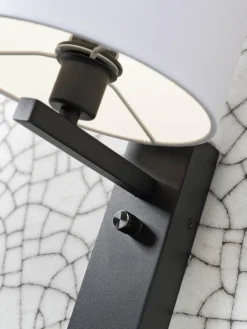 it's about RoMi Wandlamp ijzer Florence E14 met plank+usb incl. dimmer wit Outlet
