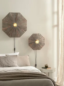 it's about RoMi Wandlamp Panama dia. 65cm donkergrijs Sale