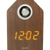 Karlsson Alarmklok Cuckoo LED donker hout veneer Clearance