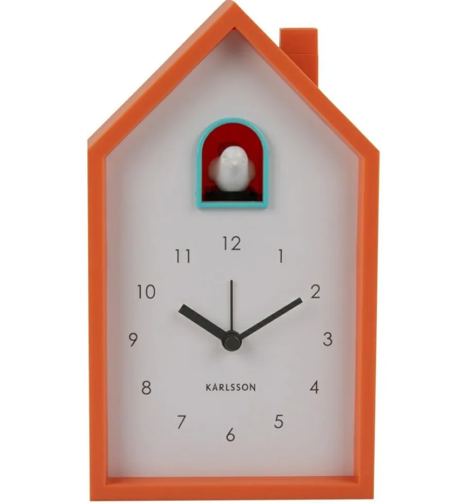 Karlsson Alarmklok Modern Cuckoo helder oranje Outlet