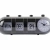Karlsson Alarmklok Retro Tube Calender Flip zwart New
