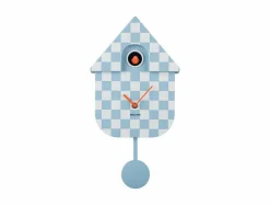 Karlsson Klok Modern Cuckoo Checker zacht blauw Clearance