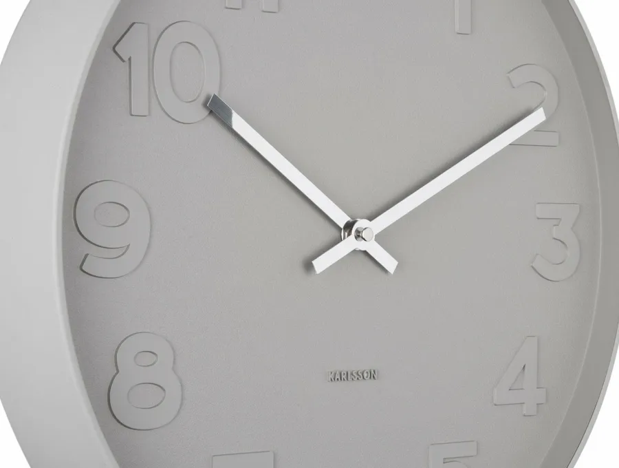 Karlsson Klok Mr. Grey Numbers grijs Ø 37.5 cm