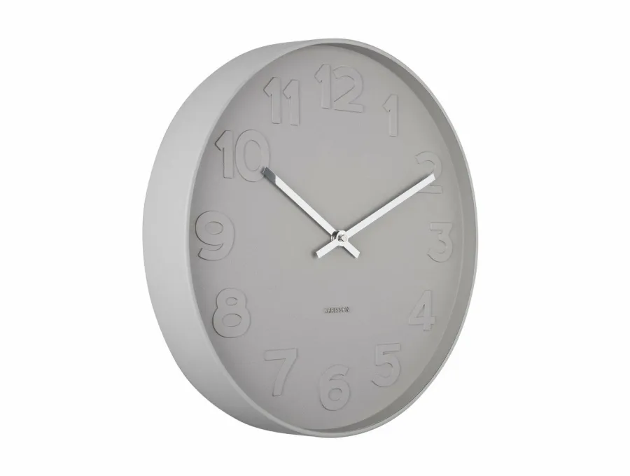 Karlsson Klok Mr. Grey Numbers grijs Ø 37.5 cm