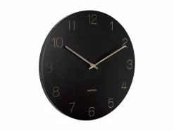 Karlsson Wandklok Charm Engraved Numbers zwart Ø 40 cm Hot