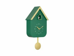 Karlsson Wandklok Dupla Color Cuckoo retro groen met zacht geel Hot