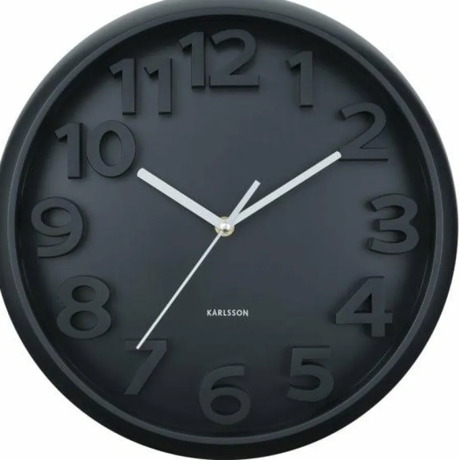 Karlsson Wandklok Elevated Classic Numbers mat zwart Discount