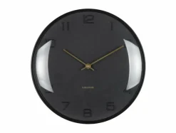 Karlsson Wandklok Fuerte Dome zwart Outlet