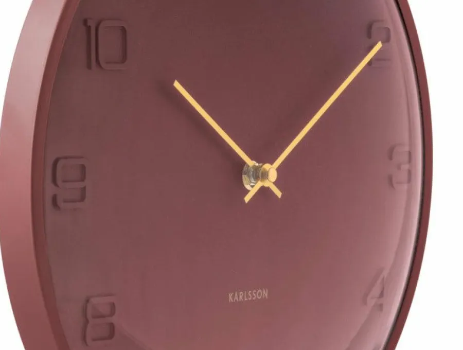 Karlsson Wandklok Fuerte Dome burgundy rood New