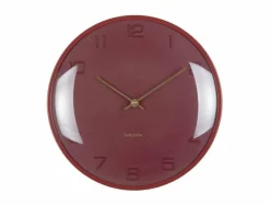 Karlsson Wandklok Fuerte Dome burgundy rood New