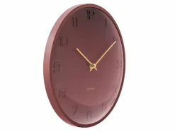 Karlsson Wandklok Fuerte Dome burgundy rood New