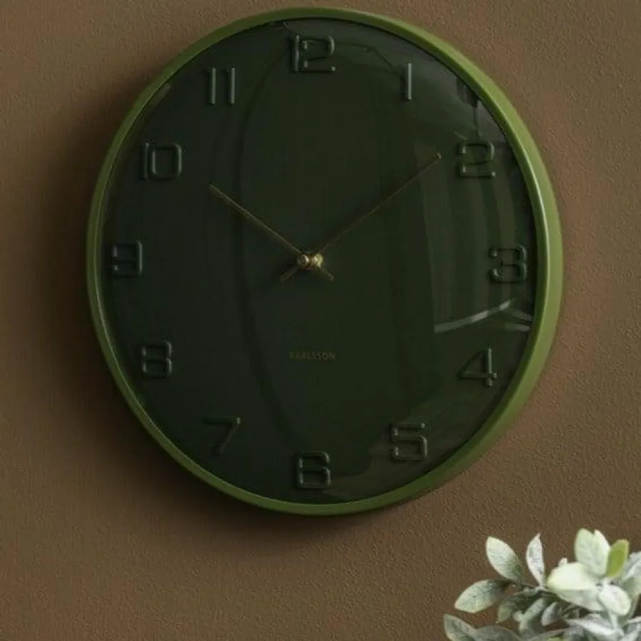 Karlsson Wandklok Fuerte Dome luxury groen Hot