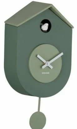 Karlsson Wandklok Grato Cuckoo jungle groen met grijs jade Sale