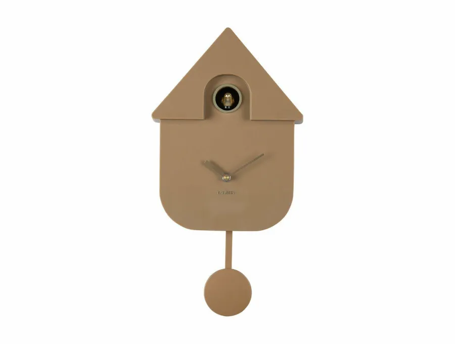 Karlsson Wandklok Modern Cuckoo Oro mocca bruin Online
