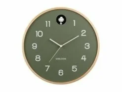Karlsson Wandklok Natural Cuckoo groen Ø 31.5 cm Best