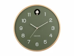 Karlsson Wandklok Natural Cuckoo groen Ø 31.5 cm Best