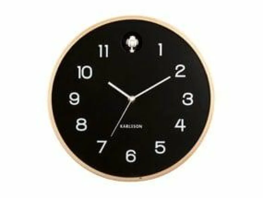 Karlsson Wandklok Natural Cuckoo zwart Ø 31.5 cm