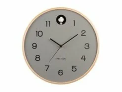 Karlsson Wandklok Natural Cuckoo muisgrijs Ø 31.5 cm