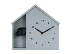 Karlsson Wandklok Peeking Doggy muisgrijs Sale