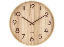 Karlsson Wandklok Pure Large bruin Ø 60 cm Outlet