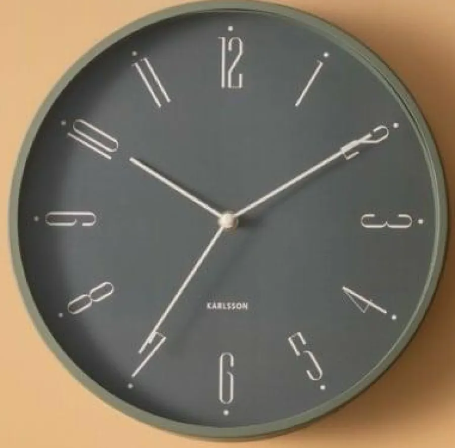 Karlsson Wandklok Regal Numbers jungle groen New