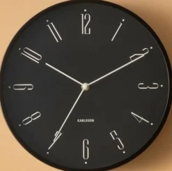 Karlsson Wandklok Regal Numbers zwart Hot
