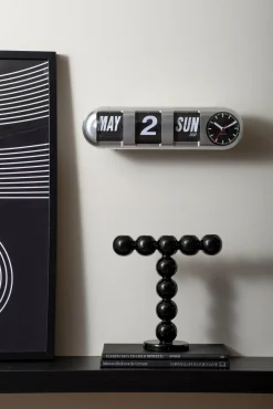 Karlsson Wandklok Tube Flip zilver Online