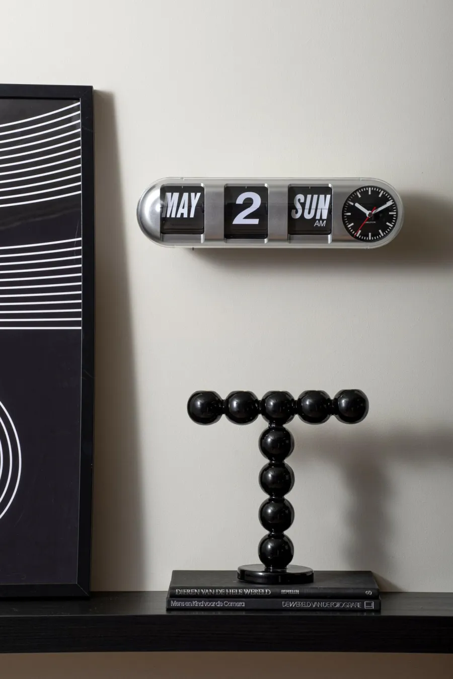 Karlsson Wandklok Tube Flip zilver Online
