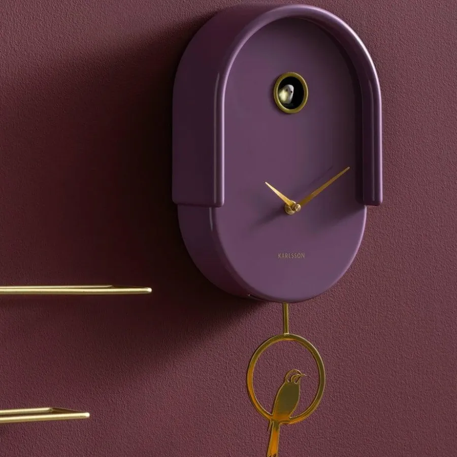 Karlsson Wandklok Tweet mauve New