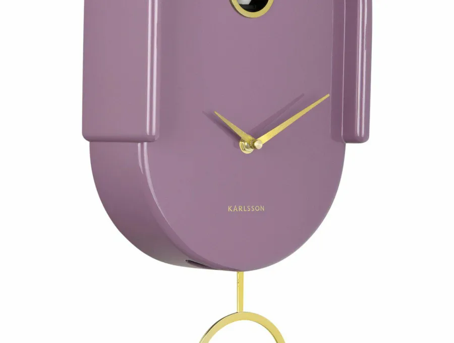 Karlsson Wandklok Tweet mauve New
