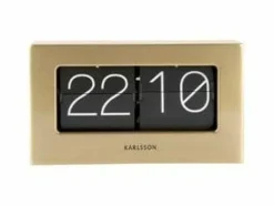 Karlsson Wand-/Tafelklok Boxed Flip goud Best