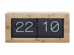Karlsson Wand-/Tafelklok Boxed Flip XL Bamboo Sale