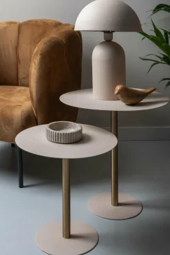 Leitmotiv Bijzettafel Dex Warm grijs Ø 50 cm Outlet