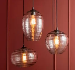 Leitmotiv Hanglamp Glamour Cone glas smoke Hot