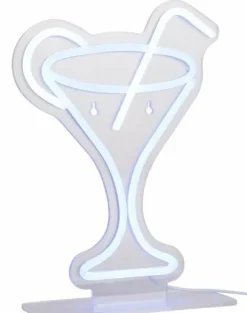 Leitmotiv Neon licht Cocktail met blauw rietje Online