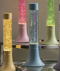 Leitmotiv Tafellamp Astro Glitter zacht geel met helder geel glitter Clearance