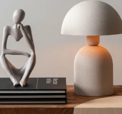 Leitmotiv Tafellamp Boaz warm grijs Outlet
