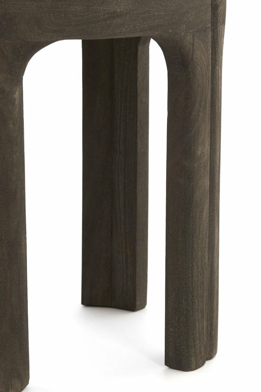 Light en Living Bijzettafel Ø45x50 cm ALI hout grijs-d bruin+travertin zand New