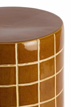Light en Living Bijzettafel Ø33x44 cm MAUCHO keramiek cognac+crème Best