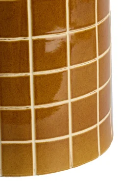 Light en Living Bijzettafel Ø33x44 cm MAUCHO keramiek cognac+crème Best