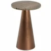Light en Living Bijzettafel 36x36x51 cm YNEZ travertin bruin+koper Sale