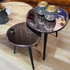 Light en Living Bijzettafel 54x45,5x48 cm DIVO spiegel bruin glas+zwart Online